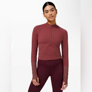 Lululemon Athletica Rulu Long Sleeve 3/4 Zip Workout Top - Size 12